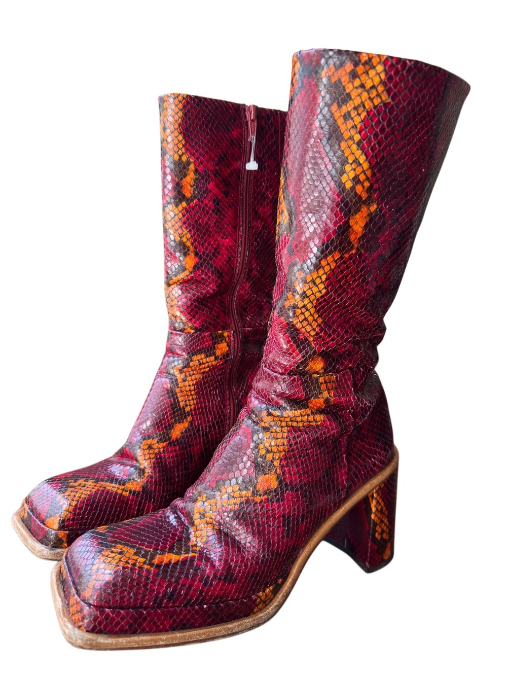 Miista Abril Multicolored Square-toe Mid Boots - Picture 2 of 8